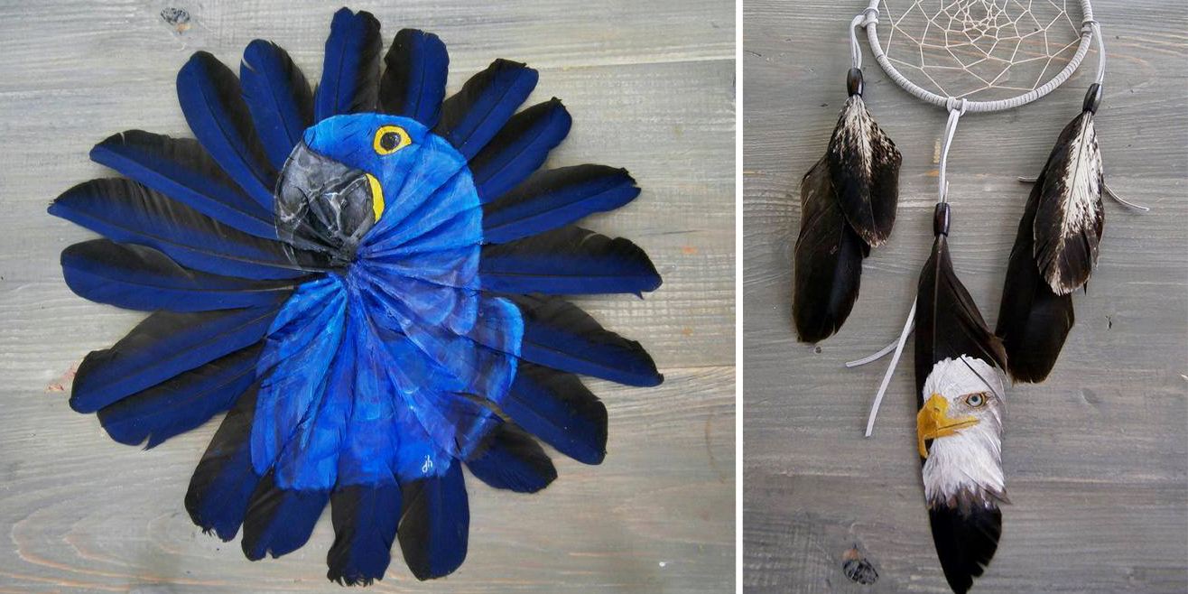 Animals Painted On Delicate Feather Canvases By Jamie Homeister DeMilked
