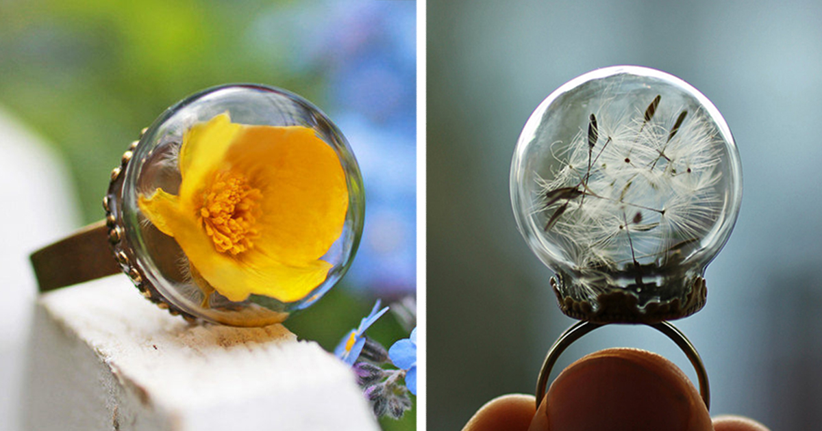 25 Magical Glass Globe Rings With Miniature Worlds Inside DeMilked