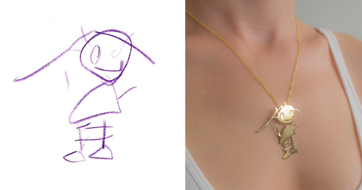 Artists Turn Their Children's Drawings Into Jewelry To Preserve Their