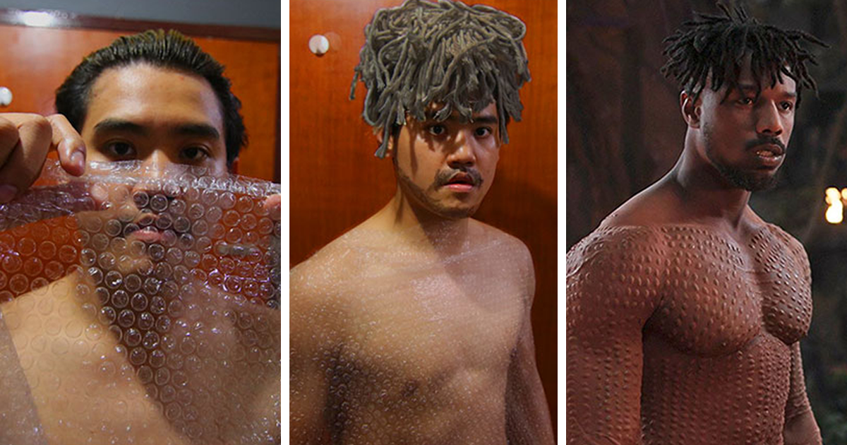 Cheap Cosplay Guy Strikes Again By Using Only Things He Finds At Home