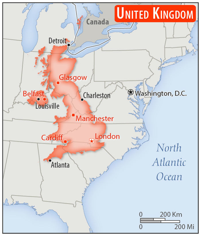 Someone Compared The Sizes Of 30 Countries To USA With A Real Scale 