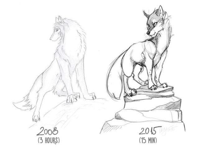 15 Before & After Drawings Show Artist's Progress | DeMilked