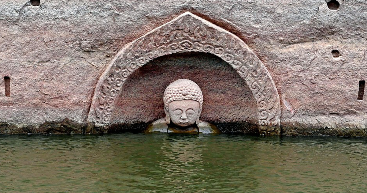 600YearOld Buddha Emerges From The Lake In China DeMilked
