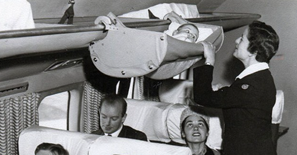 1950s Photos Show How Babies Used To Travel On Airplanes DeMilked