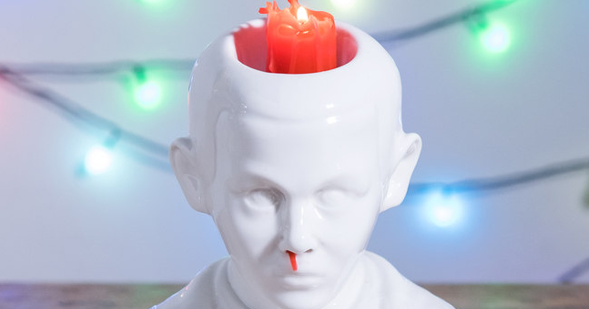 Stranger Things' Eleven Made Into A Bleeding Nose Candle Holder DeMilked