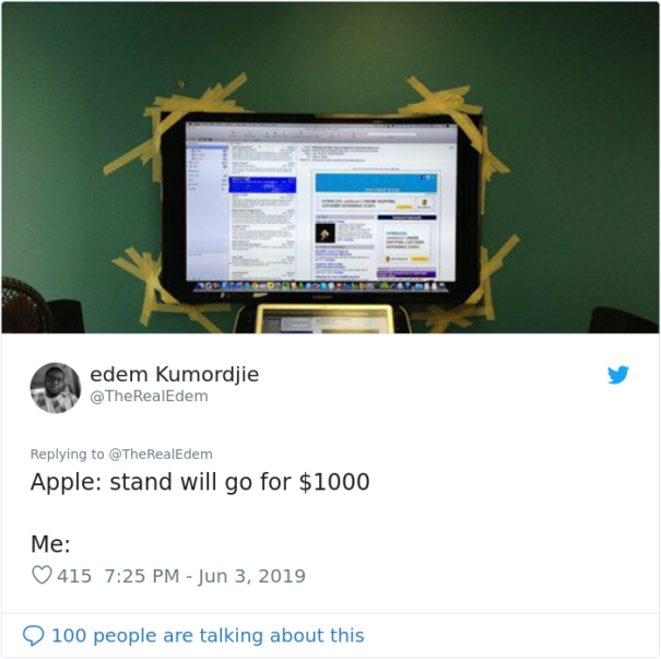 Apple Just Announced A 999 Monitor Stand And People Instantly Started