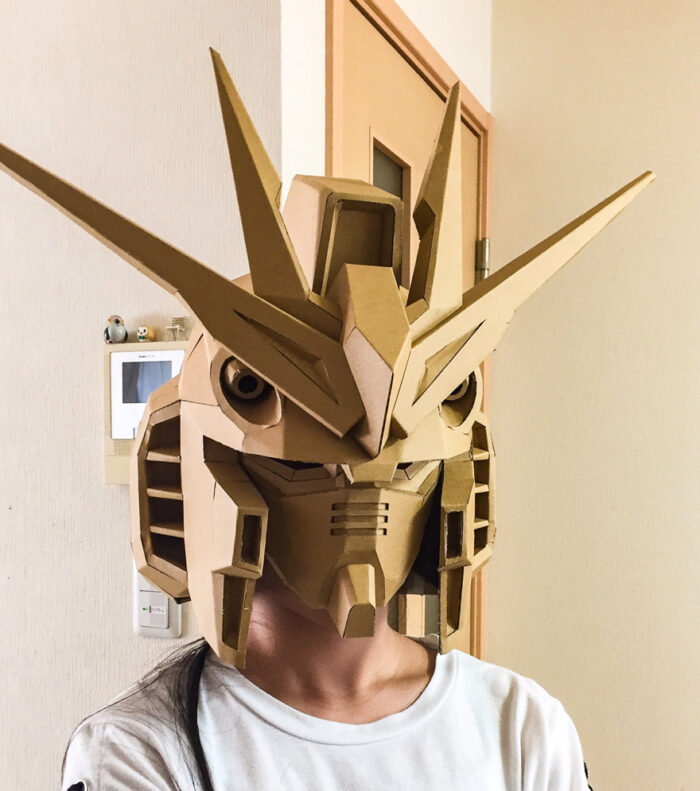 Japanese Artist Tomowo Turns Cardboard Into Incredible Gundam Masks