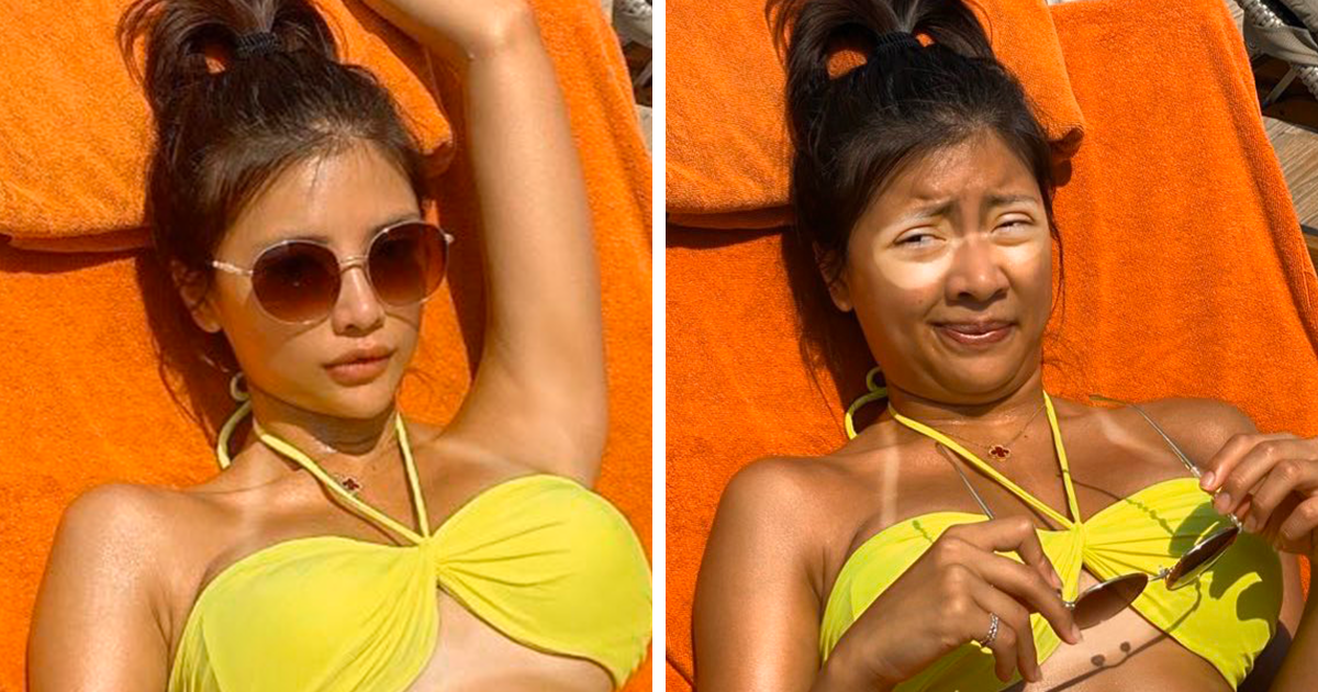 20 Hilarious Instagram Vs. Reality Collages By Thai Model Vienna Doll