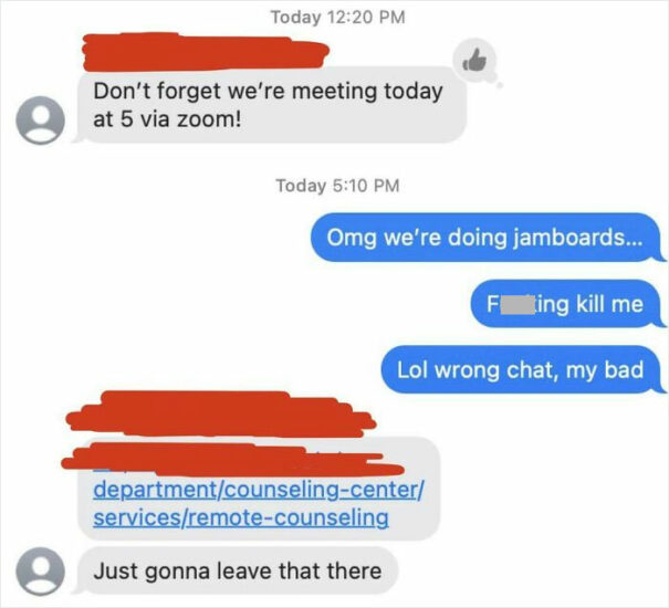 20 Times People Accidentally Sent A Private Message To A Group Chat ...