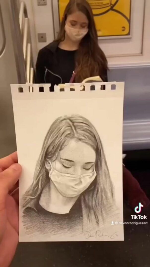 This New Yorker Sketches Portraits Of Strangers On The Subway (20 Pics ...