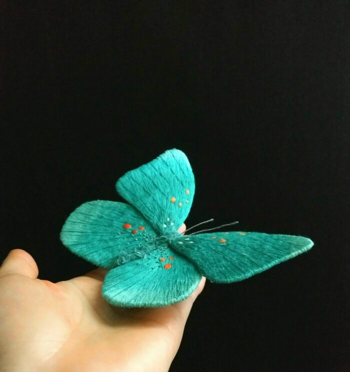 Curated visual reference: Gallery Detail: This Artist Creates Fiber Moths With Detailed Colorful Wings 15