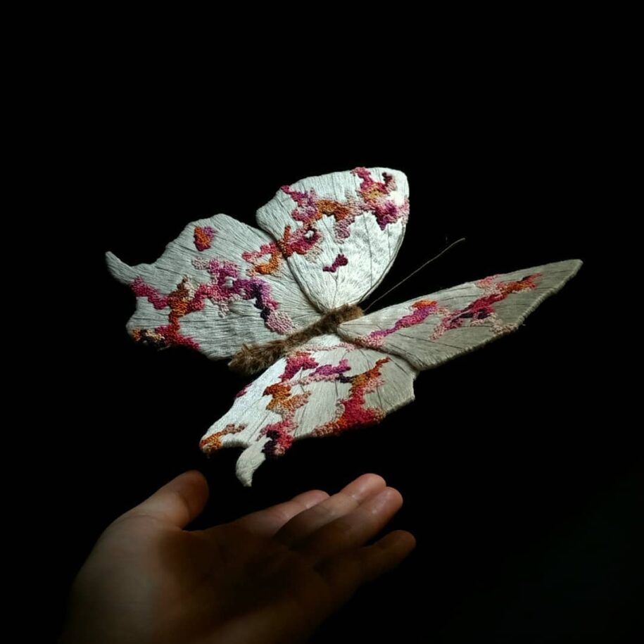 Photo inspiration: Visual Reference: This Artist Creates Fiber Moths With Detailed Colorful Wings 15