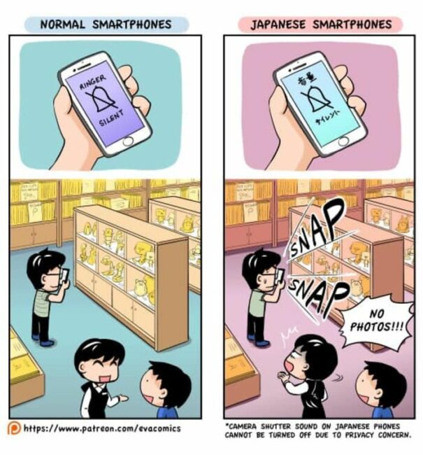 20 Comic Illustrations Depicting Cultural Differences Between Japan And
