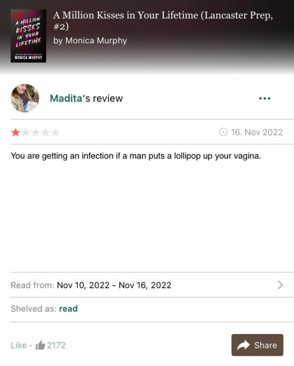 TikToker Goes Viral For Sharing 20 Of Their Fave 1Star Book Reviews