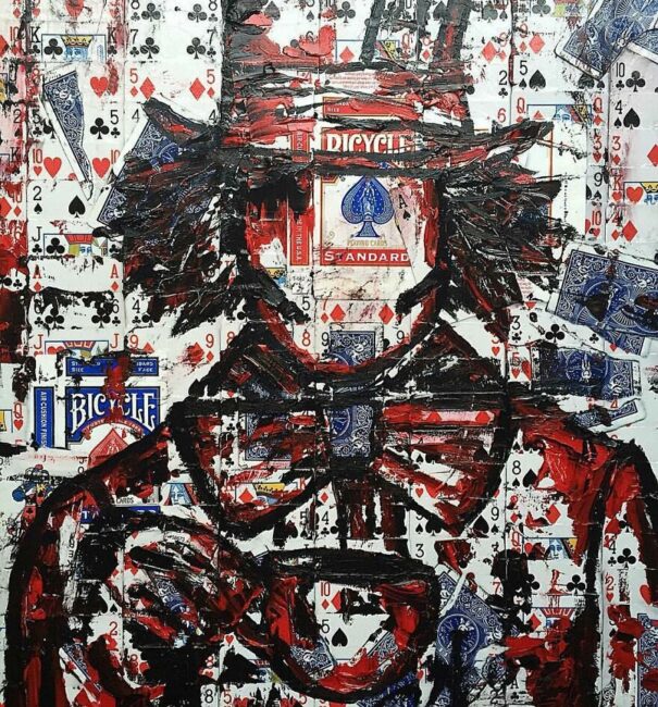 15 Mesmerizing Collage Paintings With Playing Cards And Black Pigments