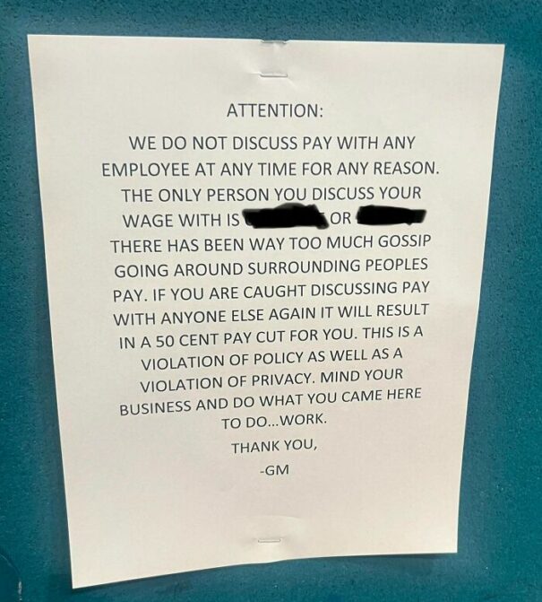 40 Times Bosses Put Up Incredibly Disturbing Workplace Signs | DeMilked